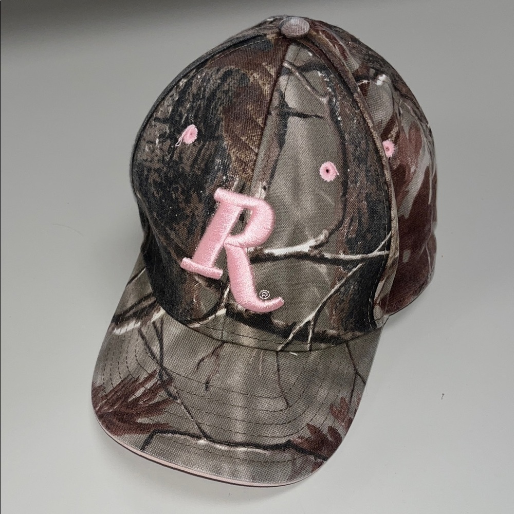 Remington Camouflage Cap with Pink embroidered front R
